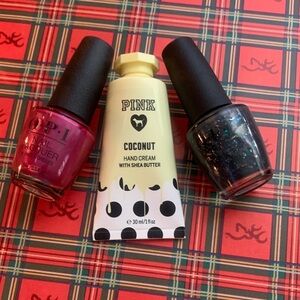 OPI Nail Lacquer Duo with Pink Coconut Hand Cream sticking stuffer set 25